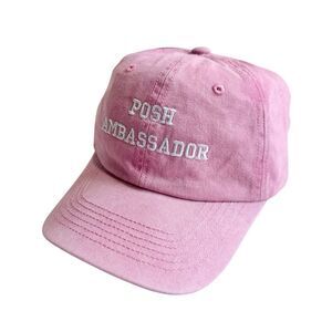 🆕Posh Ambassador Pink Embroidered Hat